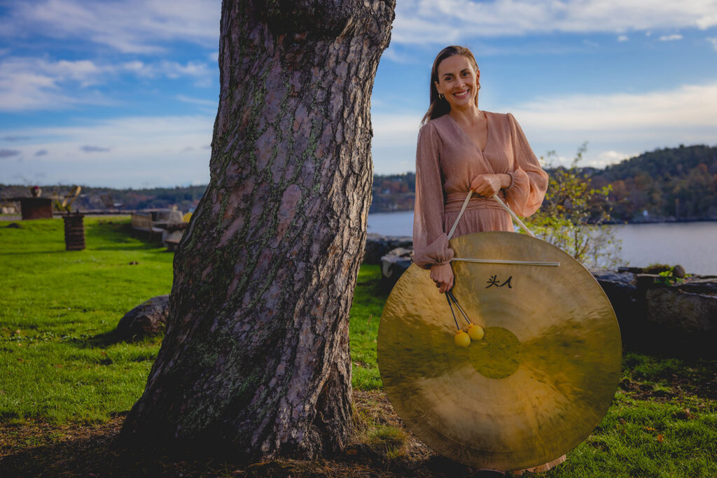 Gong-bad med Sara Emilione på Högberga Gård på Lidingö